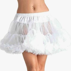 Women's White Tulle Petticoat Skirt
